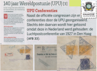 Het hoe en waarom van de luchtpostzegel uitgegeven voor de luchtpostconferentie gehouden in Den Haag in 1927