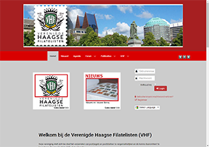 Website Verenigde Haagse Filatelisten
