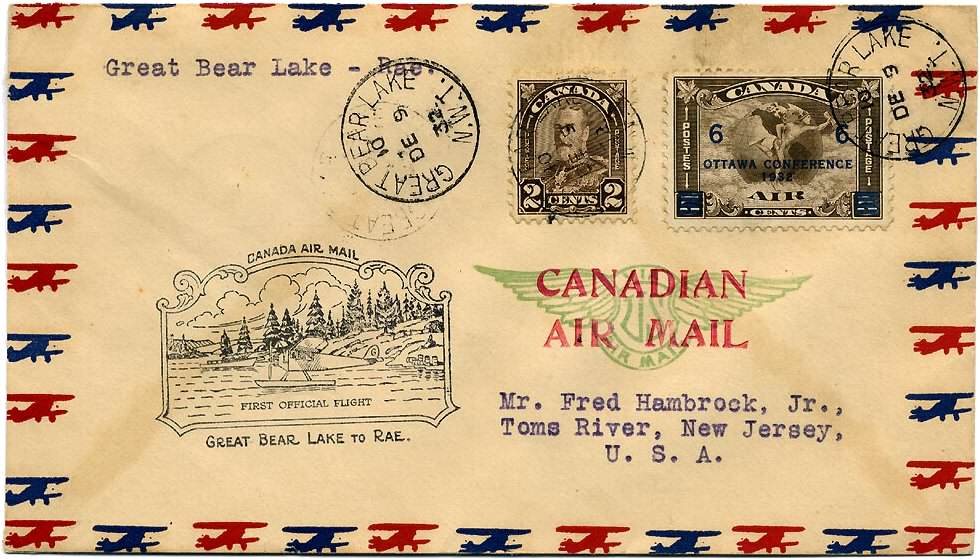 Cover Canada 1932 Rae air