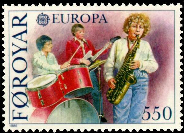 Faroe stamp 111 europe cept 1985 year of the music