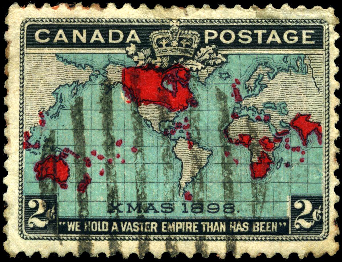 Stamp Canada 1898 2c Xmas blue